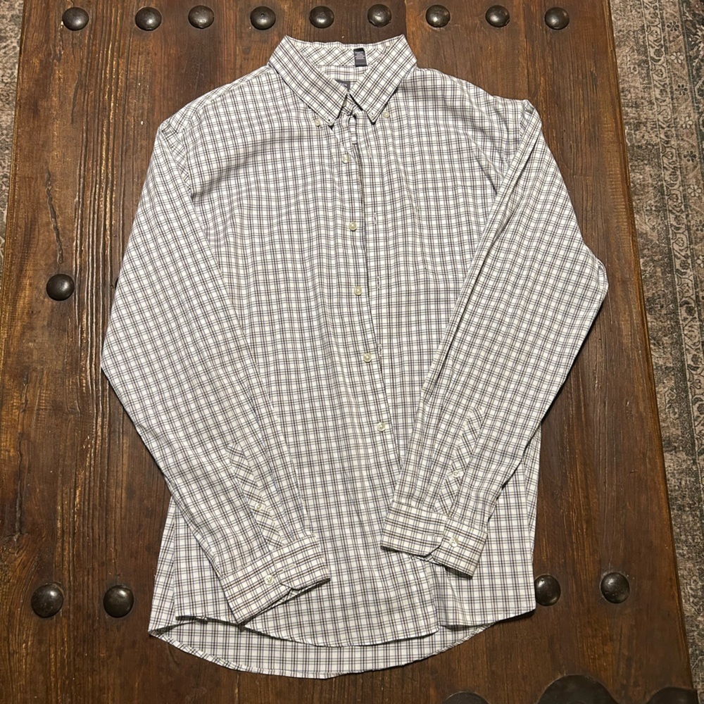 Van Heusen Blue and White Checkered Shirt